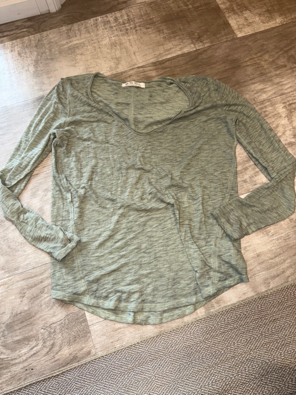 We The Free Sage V-Neck Long Sleeve Top